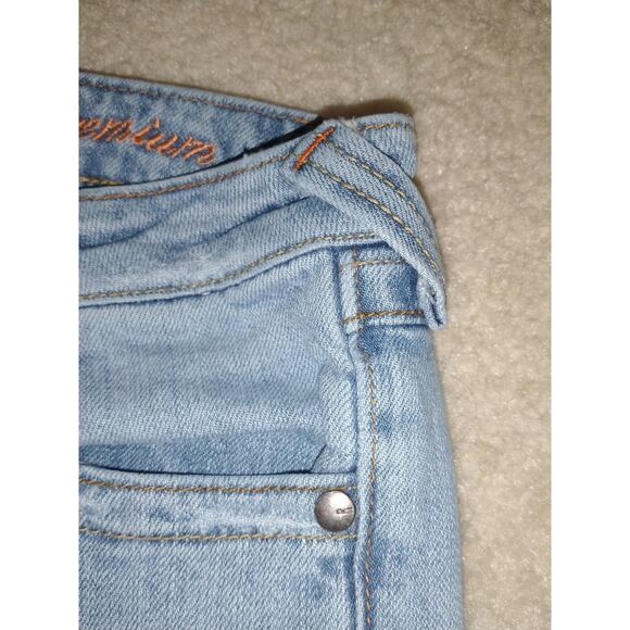 Vintage Vigoss Premium Denim Jeans 3/4 Light Wash Straight Leg Slight Flare - Picture 13 of 16